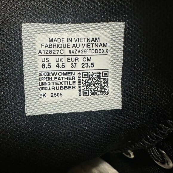 ⭐Converse Chuck Taylor All Star Wedge Platform 6.5 Patent Leather Shoes A12827C⭐ - Picture 12 of 12